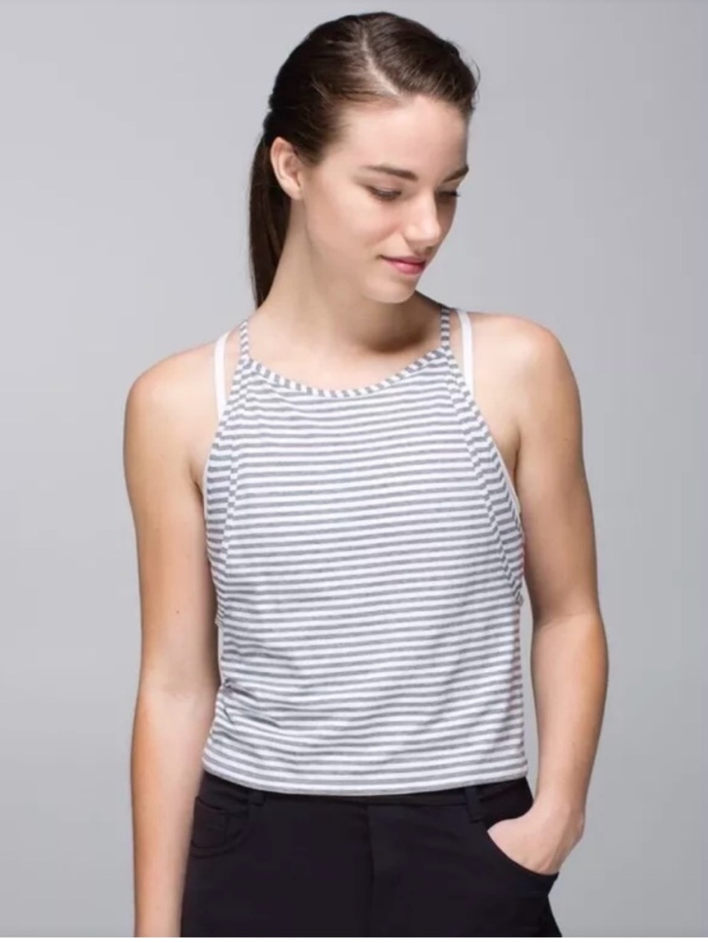 Lululemon Vita Loca Tank Top Striped Sz M